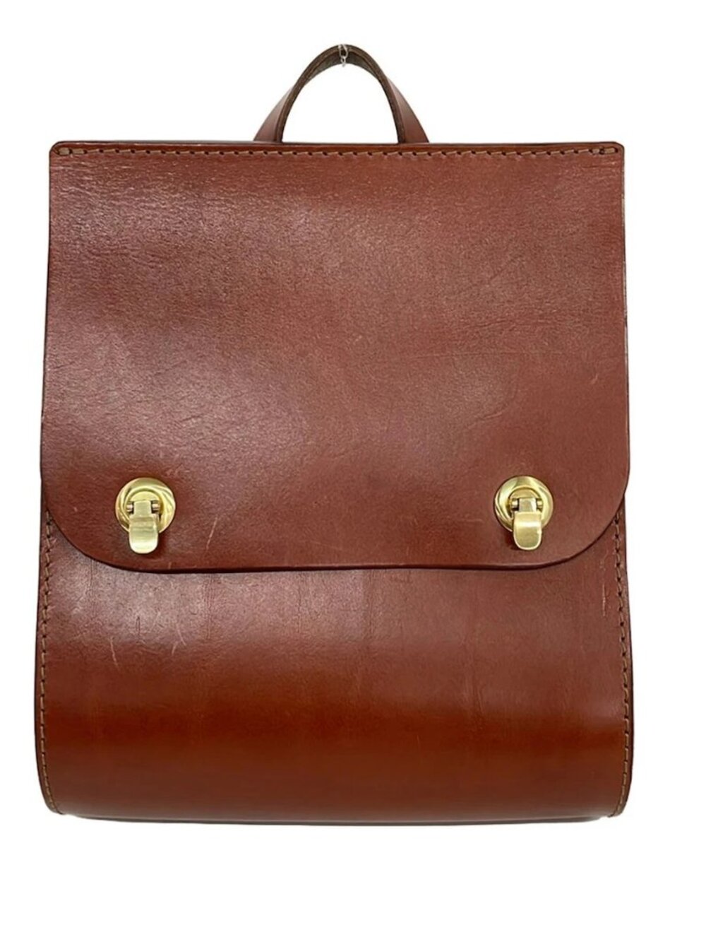 HERZ Brown Leather Backpack